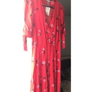 Never worn red midi dress